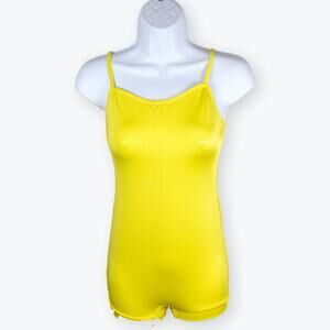 Wiessman Neon Yellow Boy Short Girls Dance Leotard LC